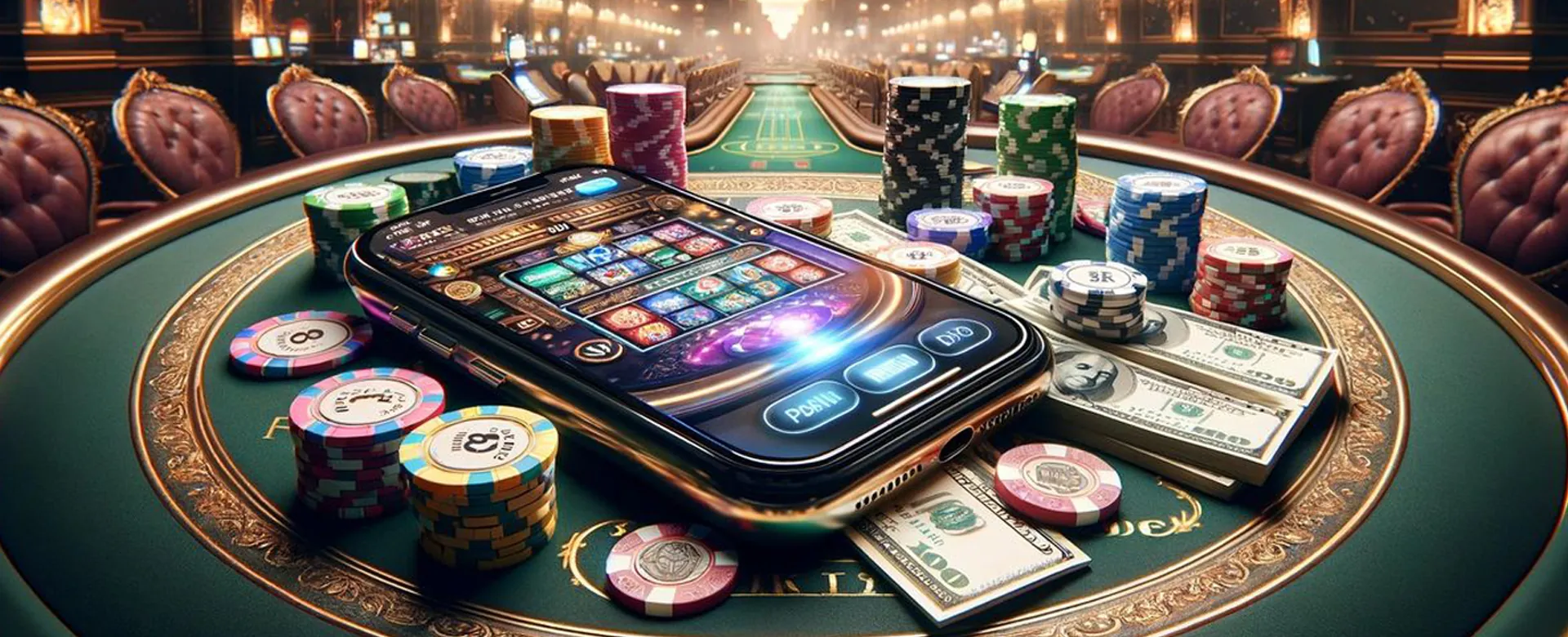Dynamic background of a vibrant online casino with 'kuya ding' theme